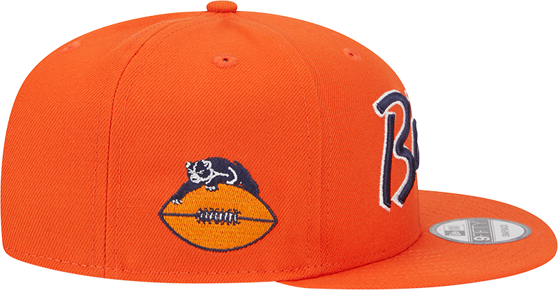 Chicago Bears New Era Orange Script 9FIFTY Adjustable Snapback Hat