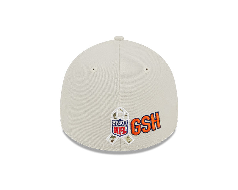 Men's Chicago Bears New Era Stone 2023 Salute to Service Primary Logo 39THIRTY Flex Hat