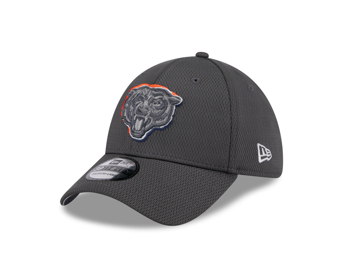 Men's Chicago Bears New Era 2024 NFL Draft Graphite 39THIRTY Flex Fit Hat