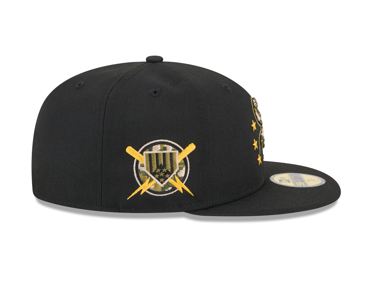 Chicago White Sox New Era 2024 MLB Armed Forces Day On-Field Black 59FIFTY Fitted Hat