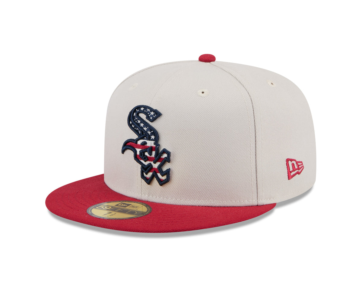 Chicago White Sox 2024 4th of July Stone/Red On Field New Era 59FIFTY Fitted Hat