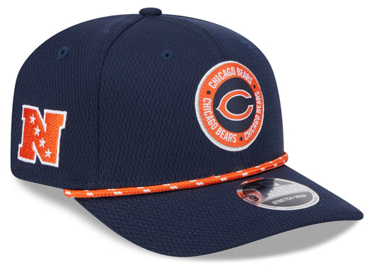 Men's Chicago Bears New Era 2024 Sideline Navy Secondary 9SEVENTY Adjustable Hat