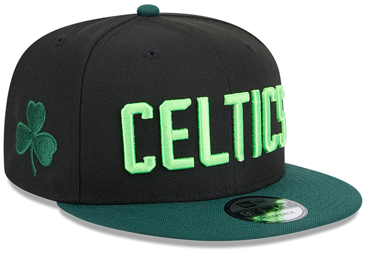Boston Celtics New Era 2024 City Edition Black/Green 9FIFTY Adjustable Hat