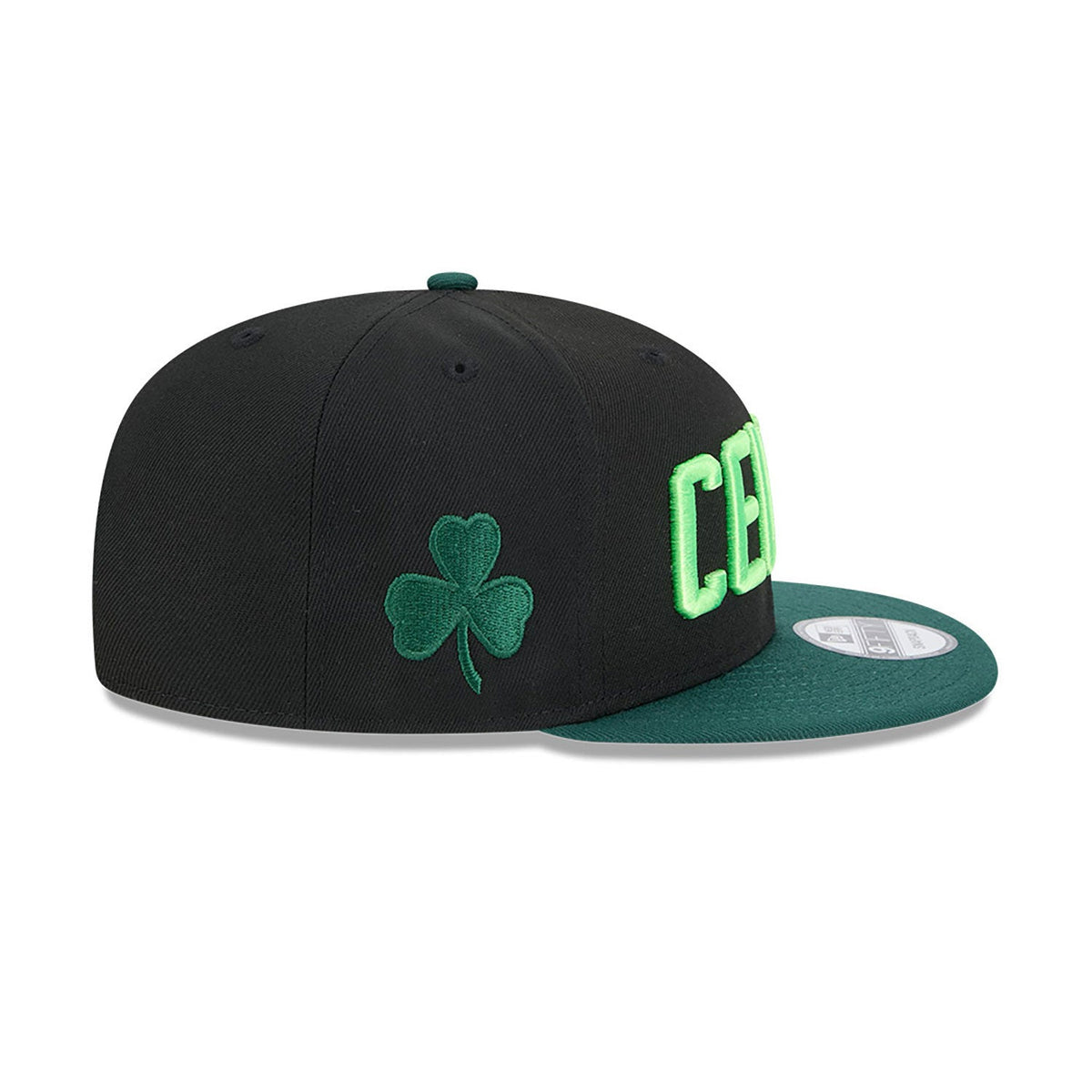 Boston Celtics New Era 2024 City Edition Black/Green 9FIFTY Adjustable Hat