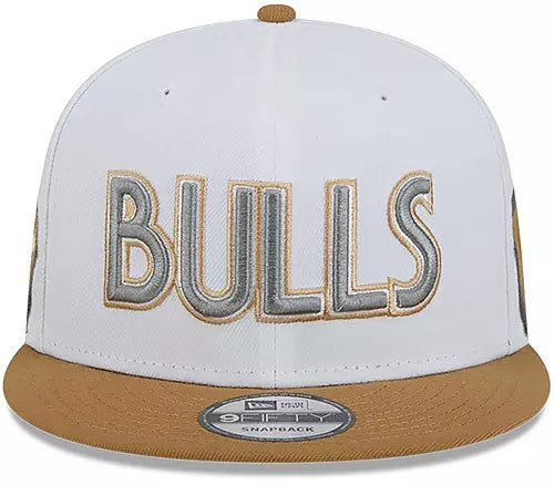 Chicago Bulls New Era 2024 City Edition White/Walnut 9FIFTY Adjustable Hat