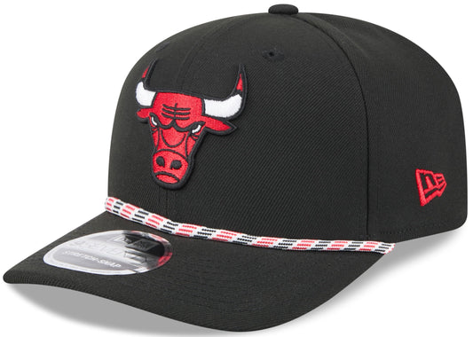 Chicago Bulls New Era Black Multi Rope 9SEVENTY Stretch Snap Adjustable Hat
