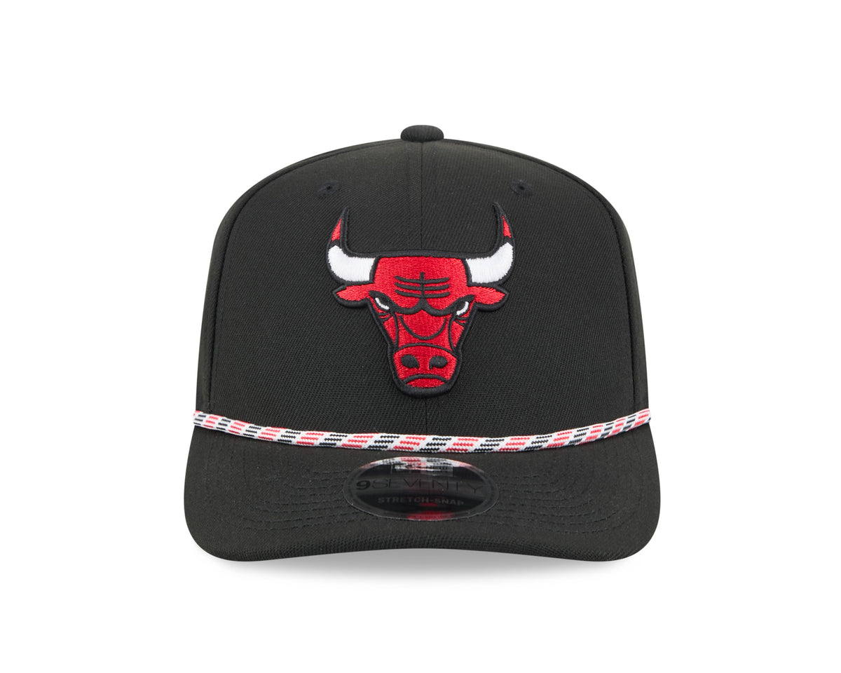 Chicago Bulls New Era Black Multi Rope 9SEVENTY Stretch Snap Adjustable Hat