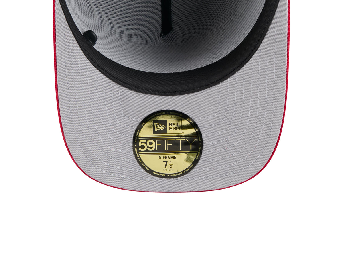 Men's San Francisco 49ers New Era Black 2025 On Stage NFL Draft A-Frame 59FIFTY Fitted Hat