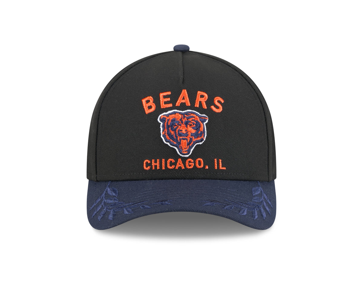 Men's Chicago Bears New Era 2025 NFL Draft Black M-Crown 9FORTY Snapback Adjustable Hat