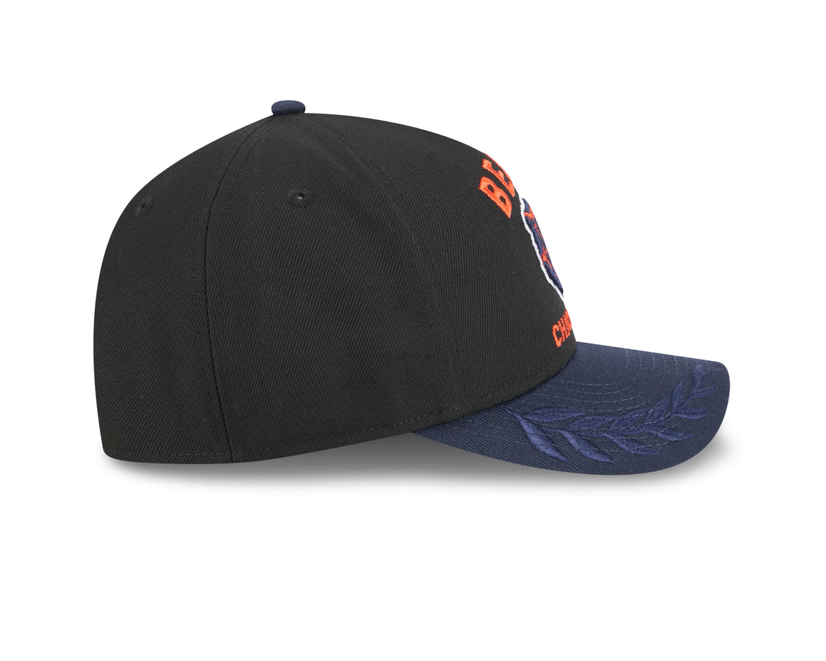 Men's Chicago Bears New Era 2025 NFL Draft Black M-Crown 9FORTY Snapback Adjustable Hat