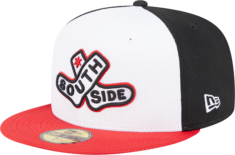 Chicago White Sox New Era Black/White/Red 2025 City Connect Batting Practice 59FIFTY Fitted Hat