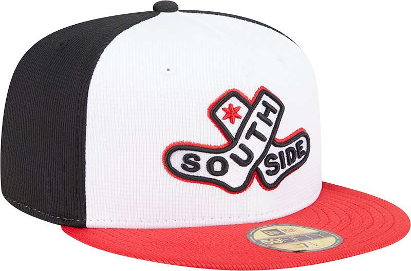 Chicago White Sox New Era Black/White/Red 2025 City Connect Batting Practice 59FIFTY Fitted Hat