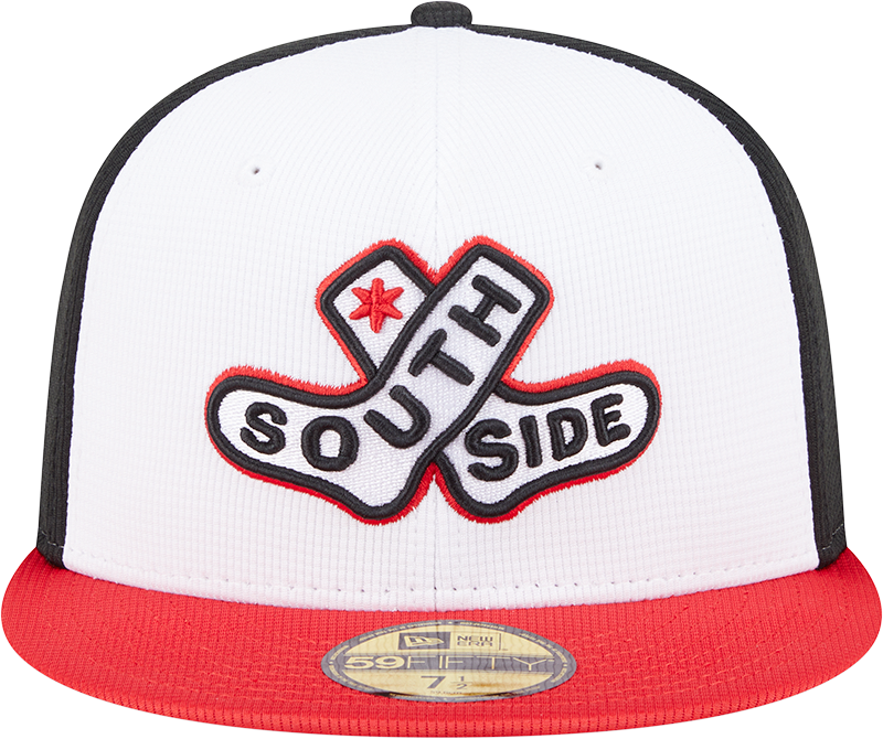 Chicago White Sox New Era Black/White/Red 2025 City Connect Batting Practice 59FIFTY Fitted Hat