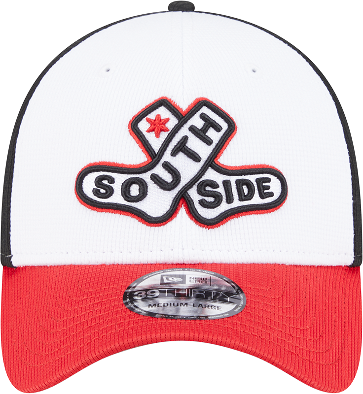 Chicago White Sox New Era 2025 City Connect Batting Practice 39THIRTY Flex Hat - White/Red