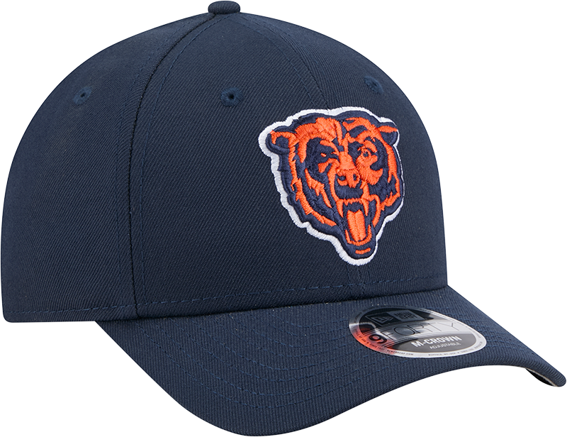 Men's Chicago Bears New Era Primary Logo Navy M-Crown 9FORTY Snapback Adjustable Hat