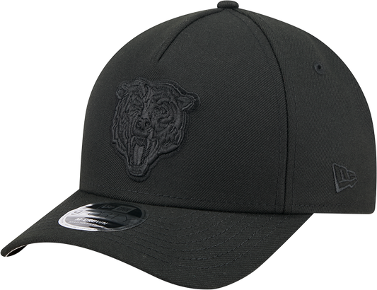 Chicago Bears New Era Black Tonal Primary 9FORTY A-Frame M-Crown Adjustable Hat