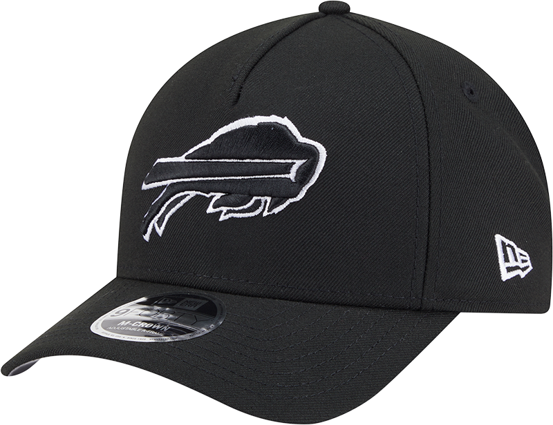 Buffalo Bills New Era Black & White Primary 9FORTY A-Frame M-Crown Adjustable Hat