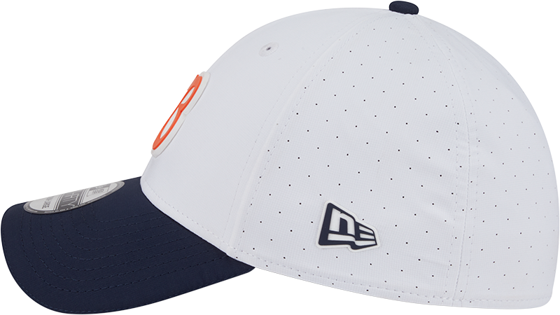 Men's Chicago Bears New Era B White/Navy 2025 NFL Training Camp 39THIRTY Flex Hat