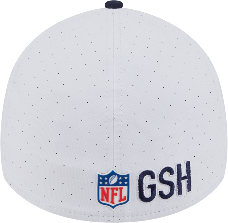 Men's Chicago Bears New Era B White/Navy 2025 NFL Training Camp 39THIRTY Flex Hat