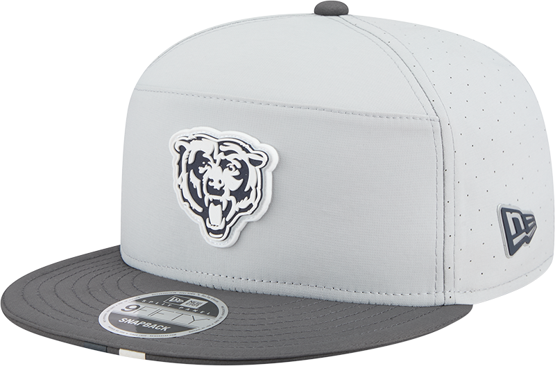 Men's Chicago Bears New Era Gray/Graphite 2025 NFL Training Camp Split Panel 9FIFTY Snapback Hat