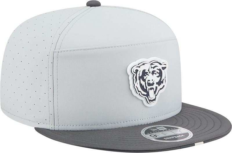 Men's Chicago Bears New Era Gray/Graphite 2025 NFL Training Camp Split Panel 9FIFTY Snapback Hat