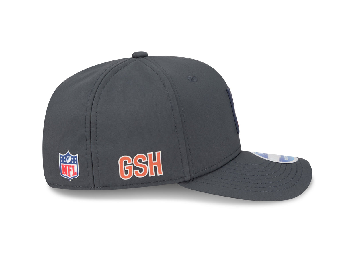 Men's Chicago Bears New Era Graphite 2025 Sideline 9SEVENTY Cold Adjustable Hat