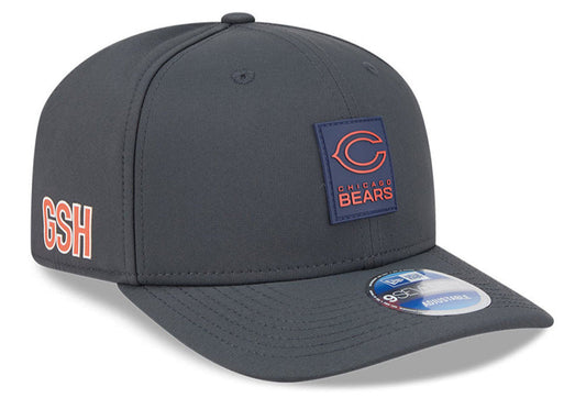 Men's Chicago Bears New Era Graphite 2025 Sideline C 9SEVENTY Cold Adjustable Hat