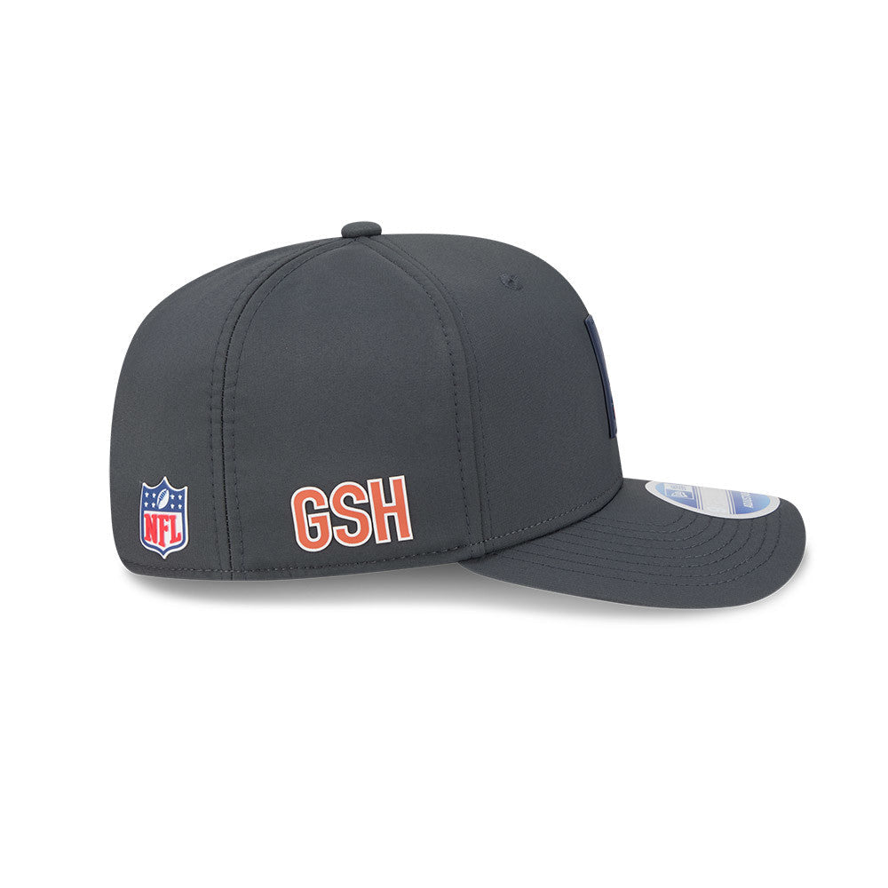 Men's Chicago Bears New Era Graphite 2025 Sideline B 9SEVENTY Cold Adjustable Hat