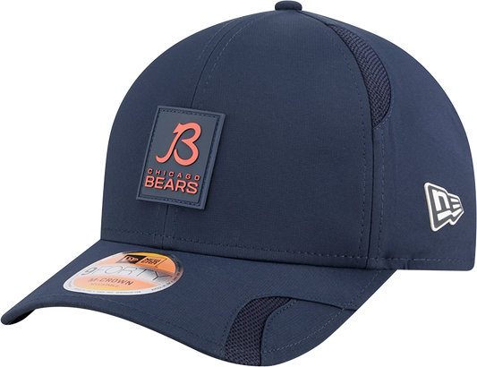 Men's Chicago Bears New Era Navy 2025 NFL Sideline Heat B 9FORTY M-Crown Adjustable Hat
