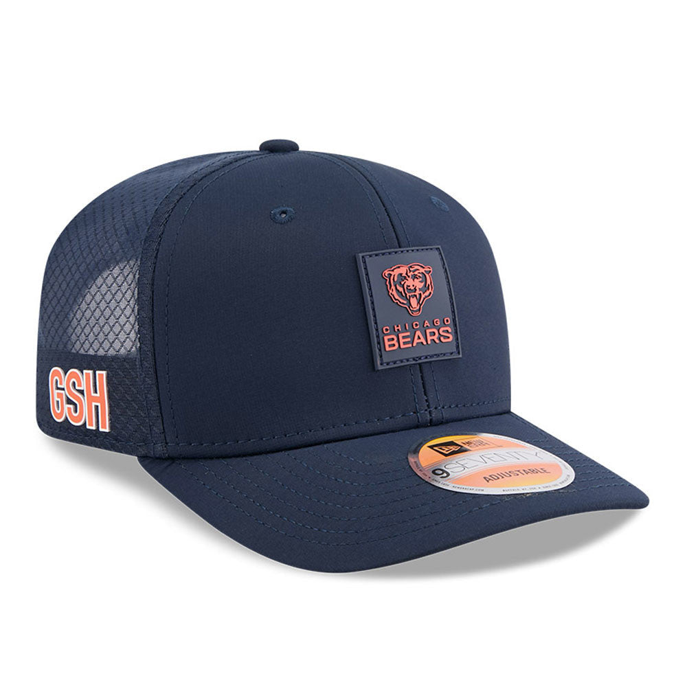 Men's Chicago Bears New Era Navy 2025 NFL Sideline Heat 9SEVENTY Adjustable Hat