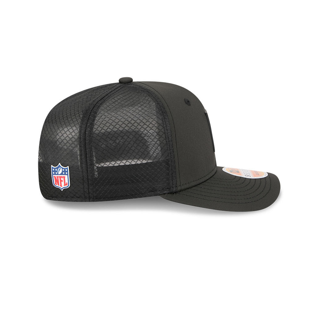 Men's Detroit Lions New Era Black 2025 NFL Sideline Heat 9SEVENTY Adjustable Hat