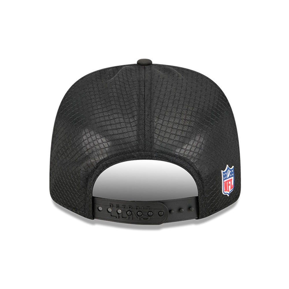 Men's Detroit Lions New Era Black 2025 NFL Sideline Heat 9SEVENTY Adjustable Hat