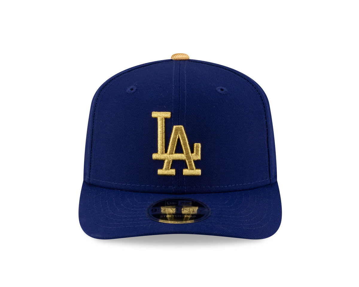 Los Angeles Dodgers Royal Blue New Era MLB Gold Champions 9SEVENTY Stretch Snap Adjustable Hat