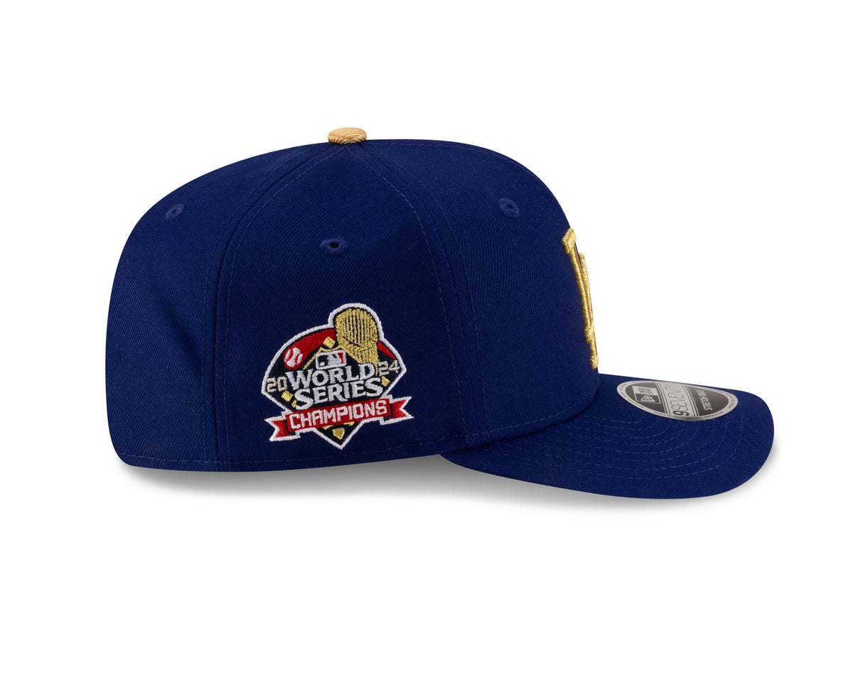 Los Angeles Dodgers Royal Blue New Era MLB Gold Champions 9SEVENTY Stretch Snap Adjustable Hat