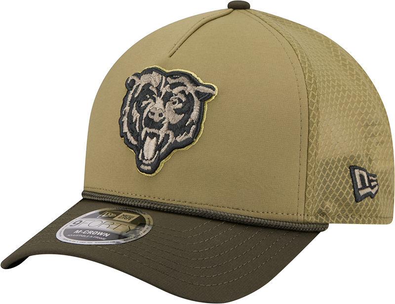 Men's Chicago Bears New Era Green 2025 NFL Salute To Service Sideline 9FORTY M-Crown Adjustable Hat