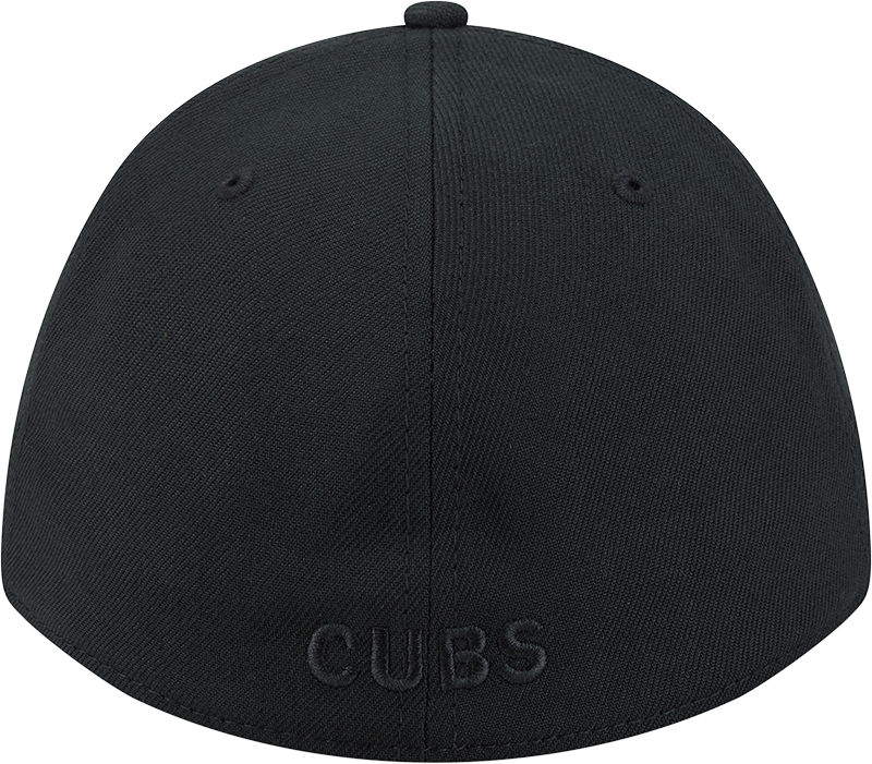 Chicago Cubs New Era M-Crown 39Thirty Black Tonal Flex Fit Hat