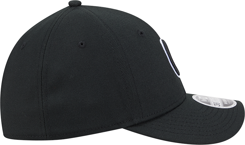 Chicago Cubs New Era M-Crown 39Thirty Black/White Flex Fit Hat