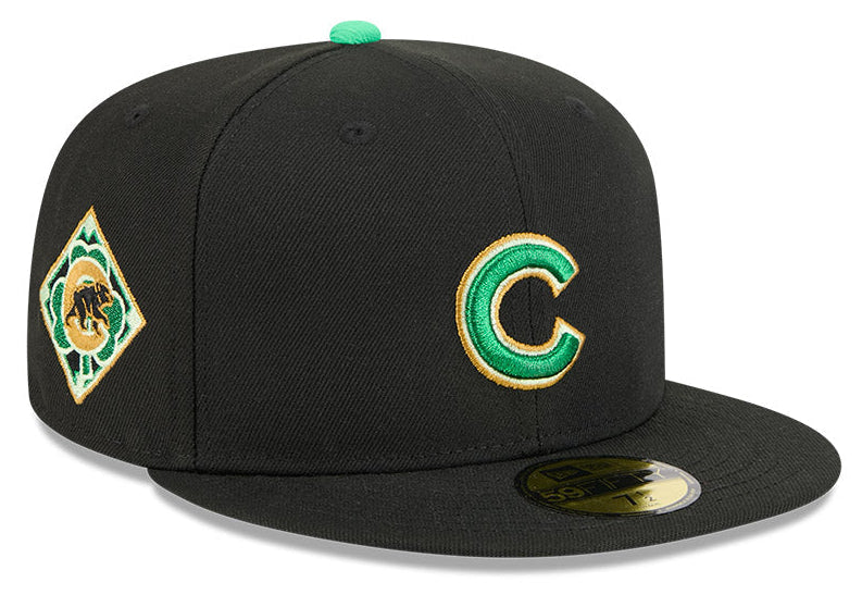 Men's Chicago Cubs New Era Black 2026 St. Patrick's Day Authentic Collection On-Field 59FIFTY Fitted Hat