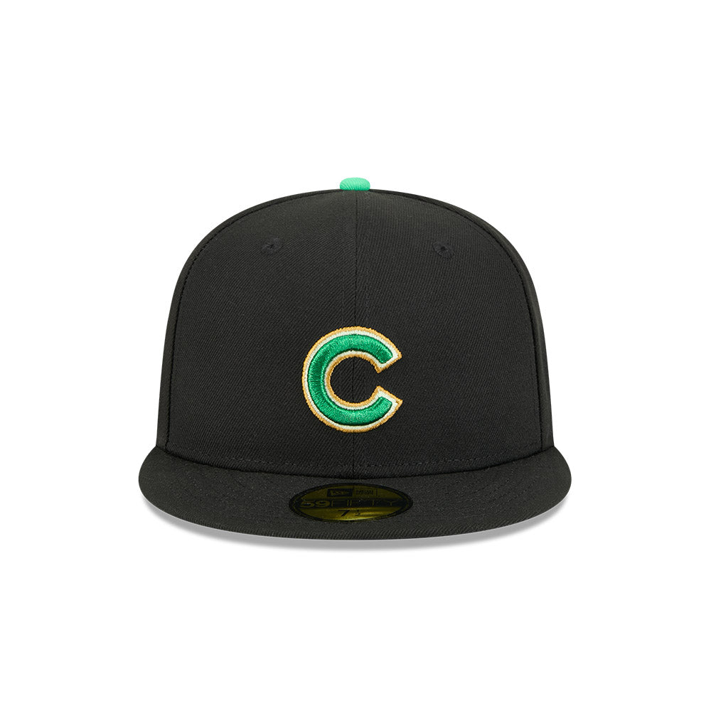 Men's Chicago Cubs New Era Black 2026 St. Patrick's Day Authentic Collection On-Field 59FIFTY Fitted Hat