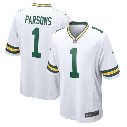 Men's Green Bay Packers Micah Parsons Nike White Player Game Jersey