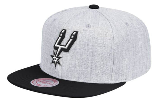 San Antonio Spurs Mitchell & Ness Grey Black Pop Snapback Hat