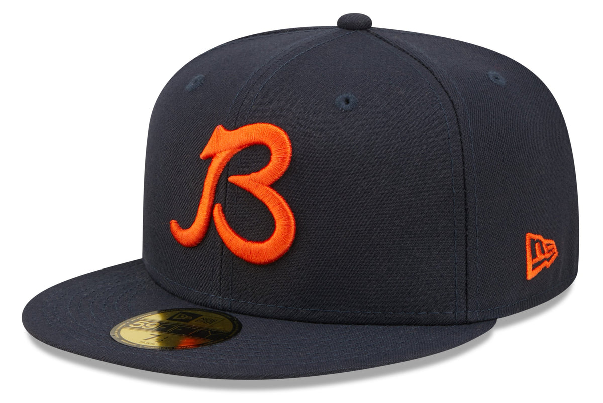 Chicago Bears "B" Logo Nightshift Navy New Era 59FIFTY Fitted Hat