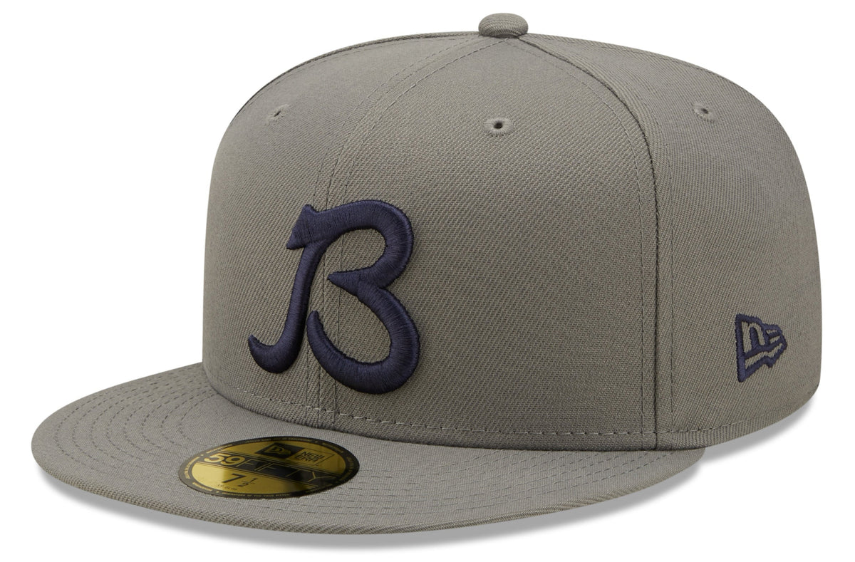 Chicago Bears "B" Logo Storm Gray New Era 59FIFTY Fitted Hat