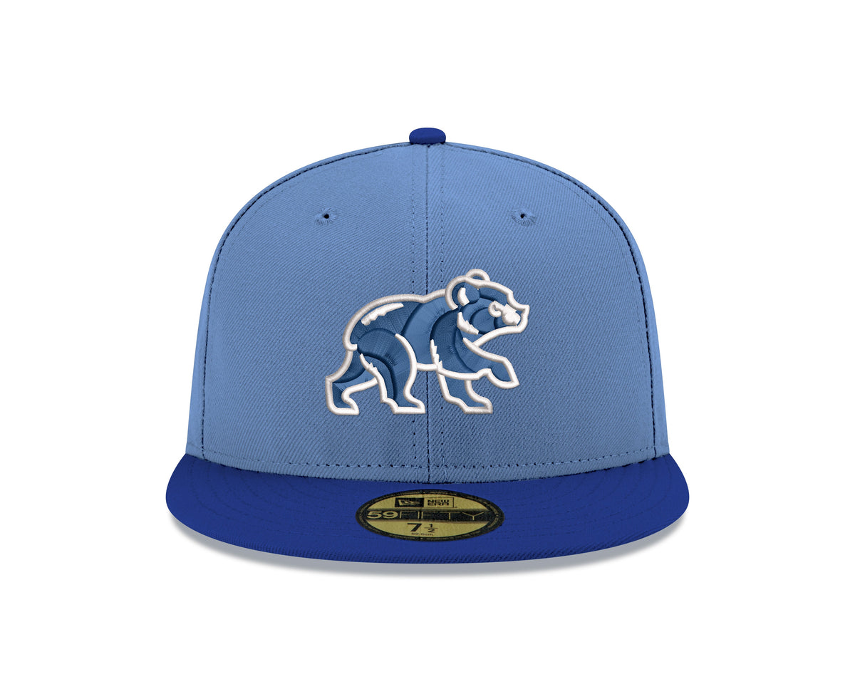 Chicago Cubs Sky Blue/Royal Spring Training Bear New Era 59FIFTY Fitted Hat