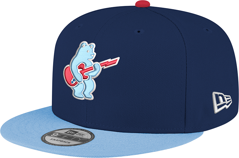 Chicago Cubs New Era Guitar Bear Alternate Navy/Sky Blue 9FIFTY Snapback Hat