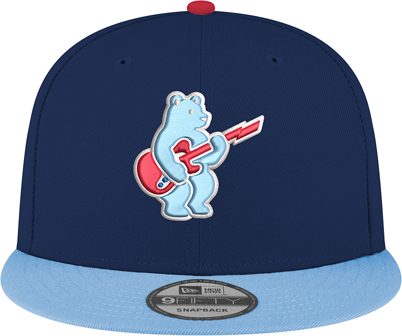 Chicago Cubs New Era Guitar Bear Alternate Navy/Sky Blue 9FIFTY Snapback Hat