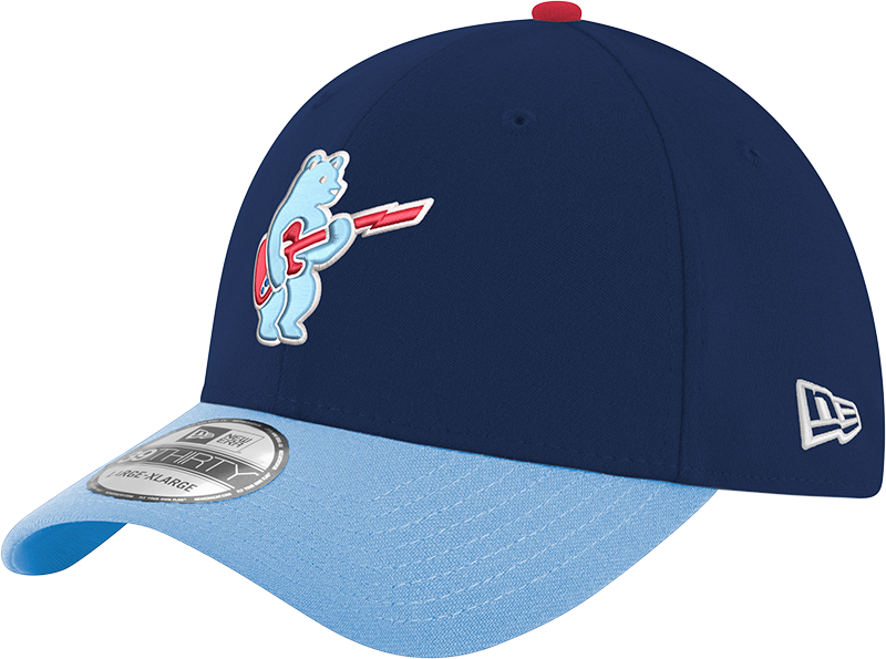 Chicago Cubs 2nd Alternate Guitar Bear Navy/Sky Blue New Era 39THIRTY Flex Hat