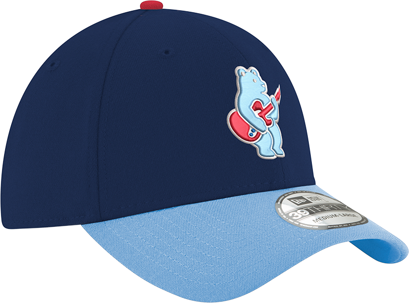 Chicago Cubs 2nd Alternate Guitar Bear Navy/Sky Blue New Era 39THIRTY Flex Hat