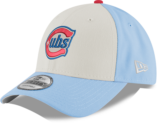 Youth Chicago Cubs Alternate 2 9FORTY Adjustable Chrome/Sky Blue Cap By New Era