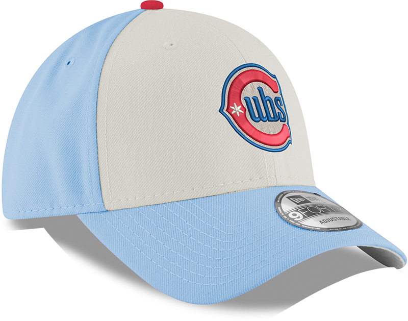 Youth Chicago Cubs Alternate 2 9FORTY Adjustable Chrome/Sky Blue Cap By New Era